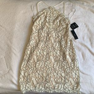 NWOT LULUS MINI WHITE LACE DRESS (bridal/cocktail)